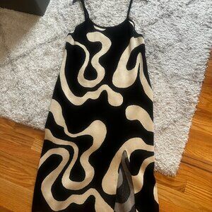 CIDER Black/tan Stretchy Dress Sz. OXL